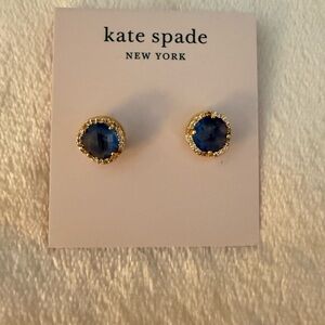 Kate Spade Sapphire and Gold Earrings